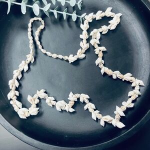 Vintage Natural Shell Beaded Necklace | Boho Earthy | Handmade Philippines Sea